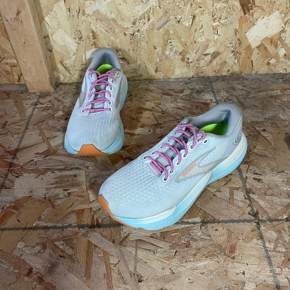 Brooks Shoes - Brooks Glycerin 21 Women's Running Shoes Coconut Aqua Orange Sneaker Size 8.5B